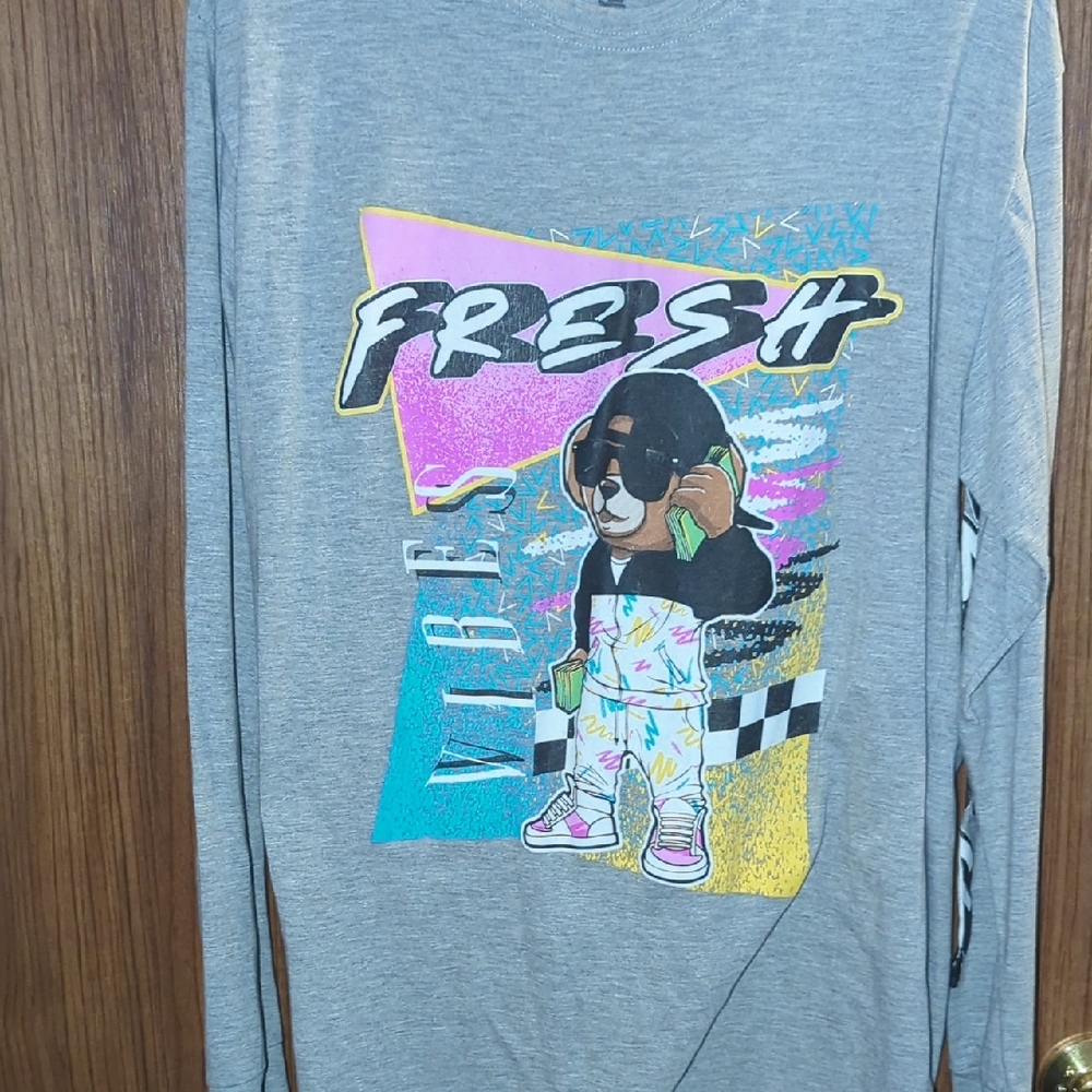 Kids' Gray 'Fresh' Graphic Long-Sleeve Tee